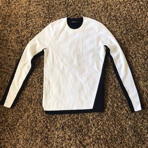 rag & bone white and dark navy blue sweater